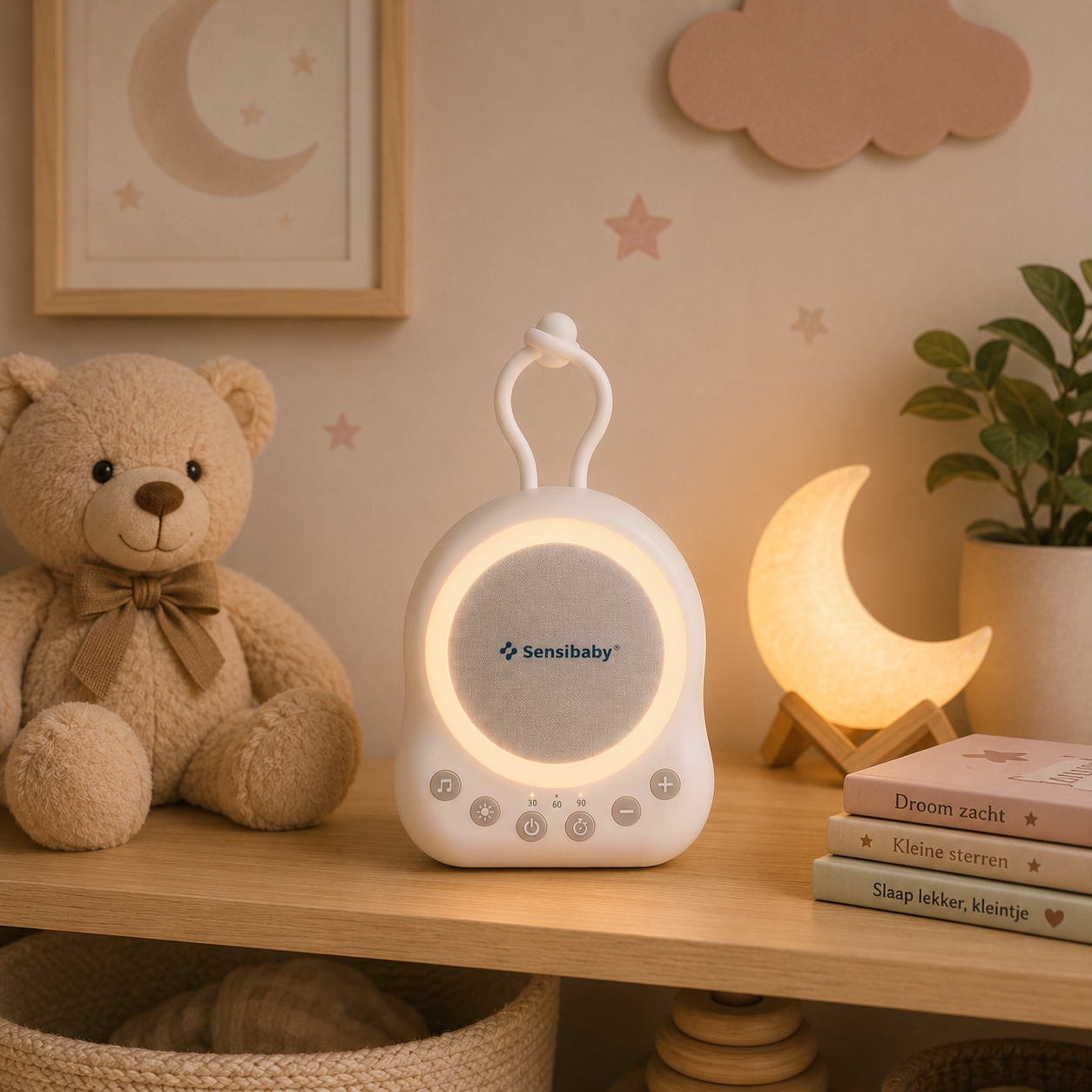 Sensibaby Easy Dream White & Pink Noise Machine – Baby Slaapmachine met Nachtlampje