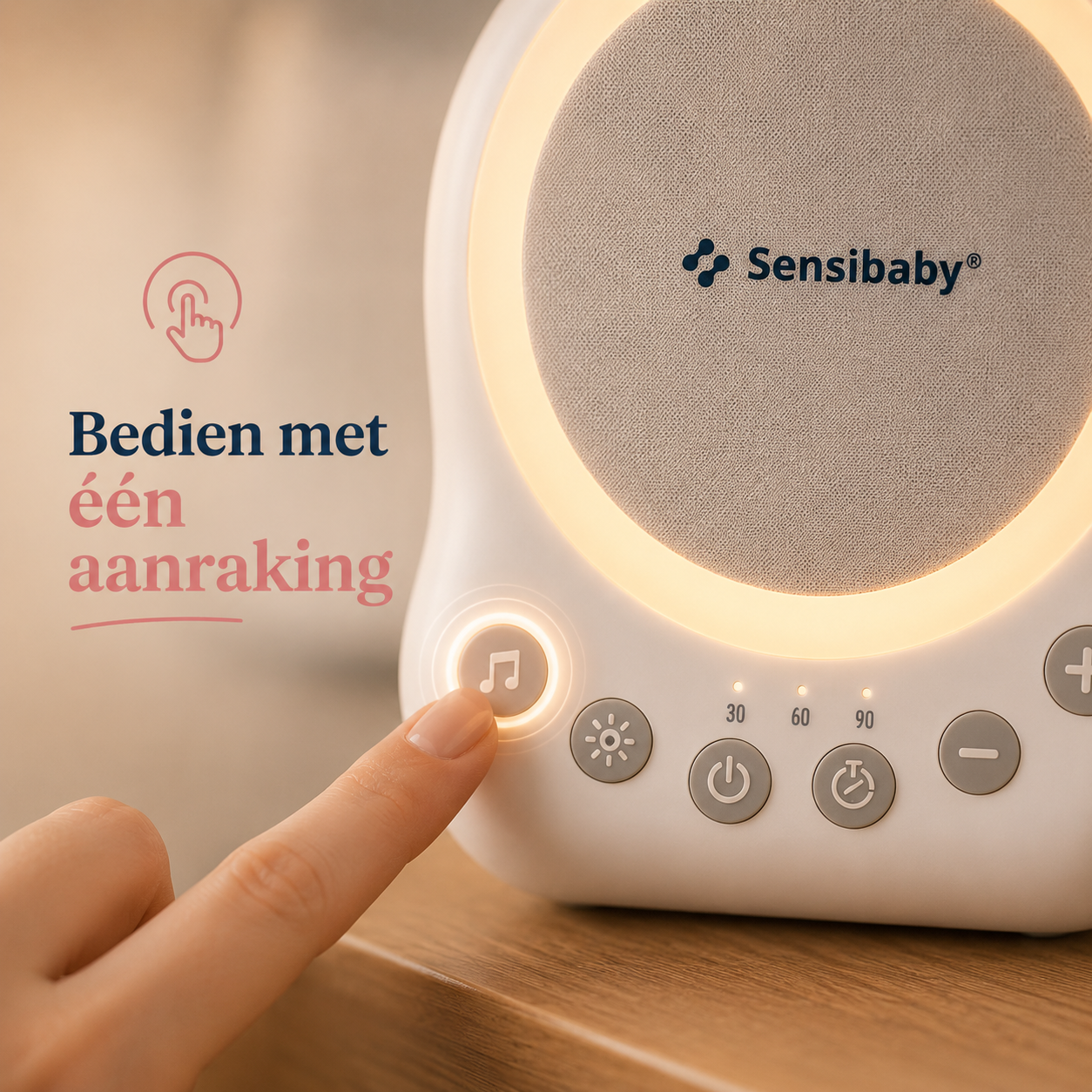 Sensibaby Easy Dream White & Pink Noise Machine – Baby Slaapmachine met Nachtlampje