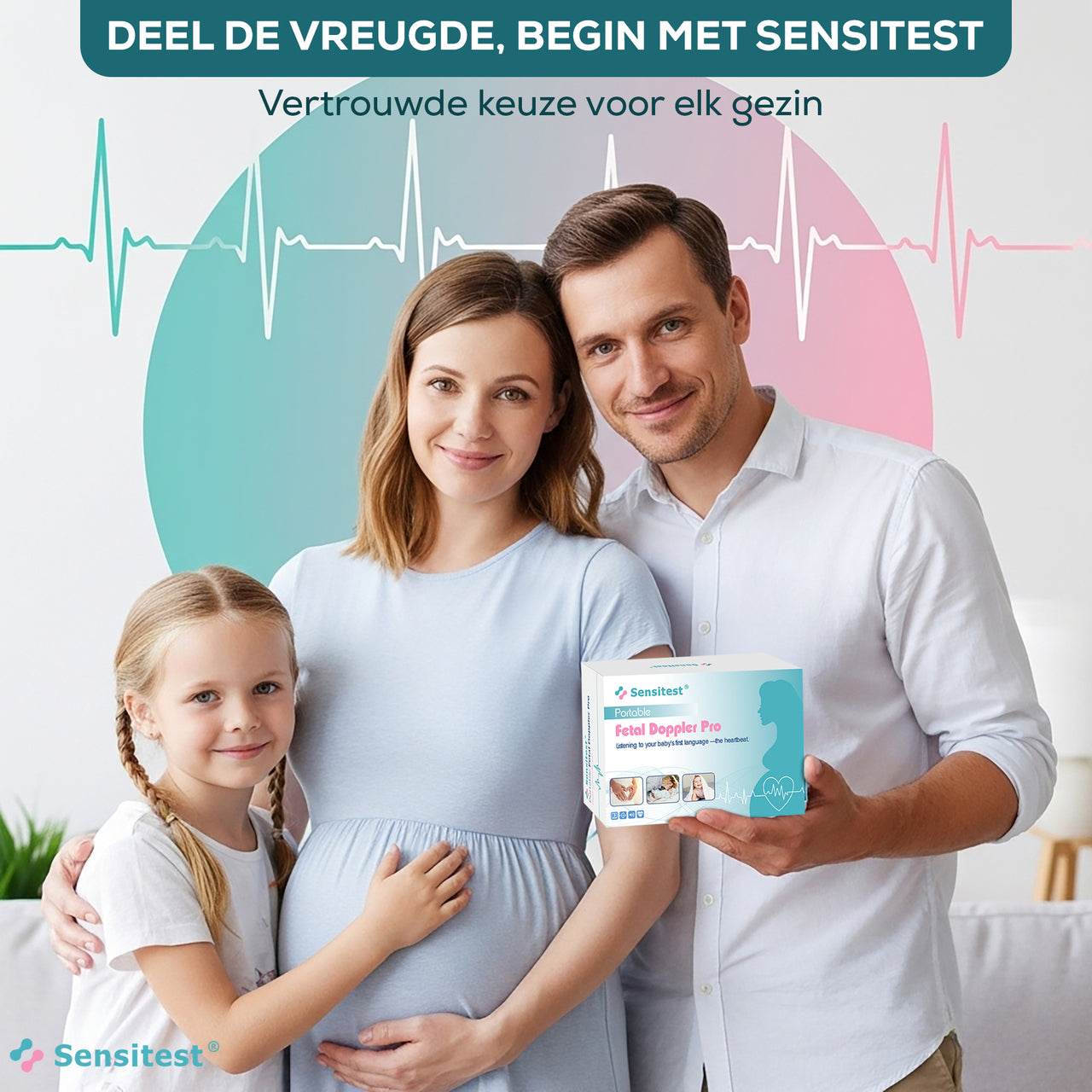 Sensitest Fetal Doppler – Baby-hartje monitor + Ultrasound Gel (1x)