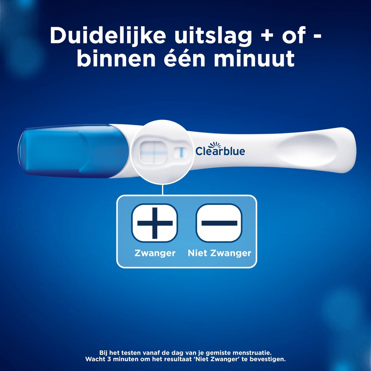 Clearblue Zwangerschapstest snelle detectie 1 Minuut (2 testen)