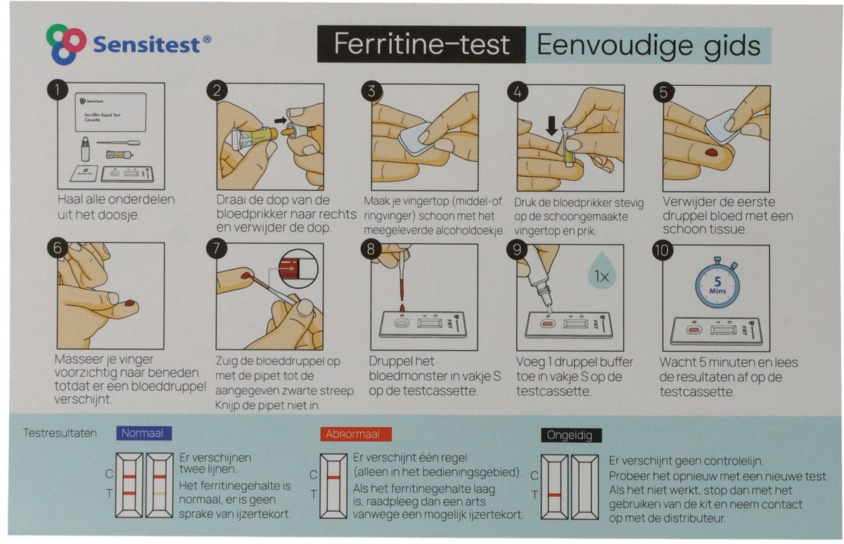 Sensitest Ferritine (ijzertest) zelftest