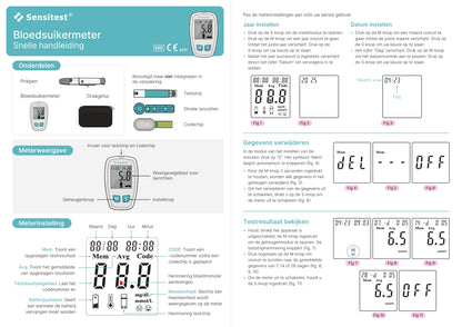 Sensitest Bloedsuikermeter compleet pakket met teststrips en lancetten
