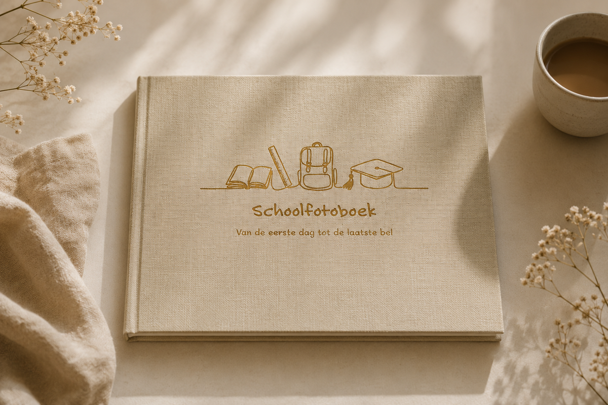 Schoolfotoboek Linnen Hardcover – Fotoalbum voor Schoolfoto's – Sensibaby