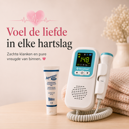 Sensitest Fetal Doppler Babyhartje Monitor – Inclusief Aquasonic Ultrasound Gel 60g