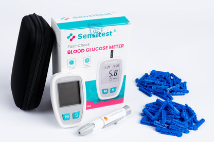 Sensitest Bloedsuikermeter compleet pakket met teststrips en lancetten
