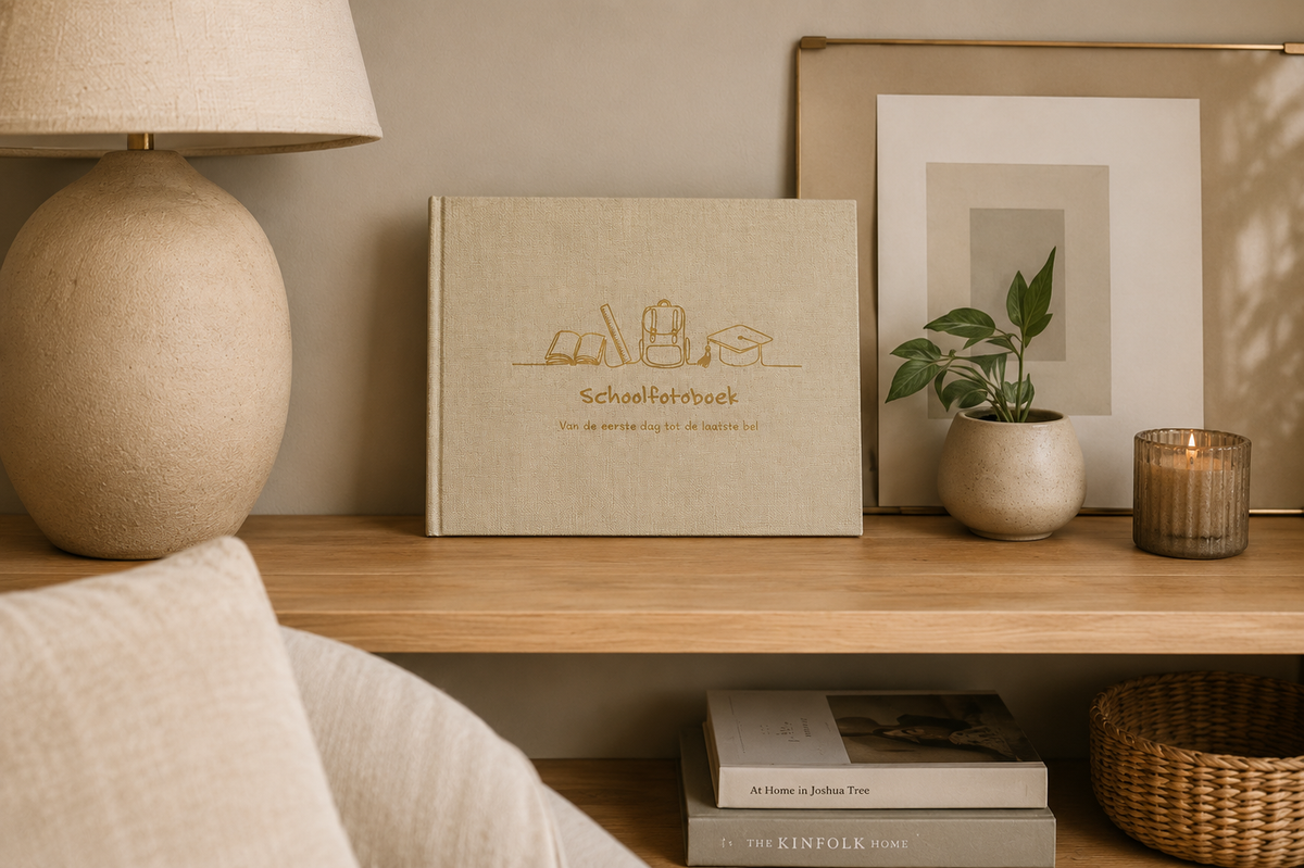 Schoolfotoboek Linnen Hardcover – Fotoalbum voor Schoolfoto's – Sensibaby