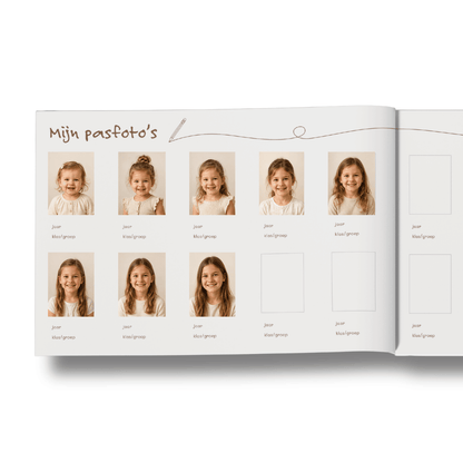 Schoolfotoboek Linnen Hardcover – Fotoalbum voor Schoolfoto's – Sensibaby
