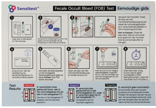 Sensitest FOB (screening darmkanker) zelftest