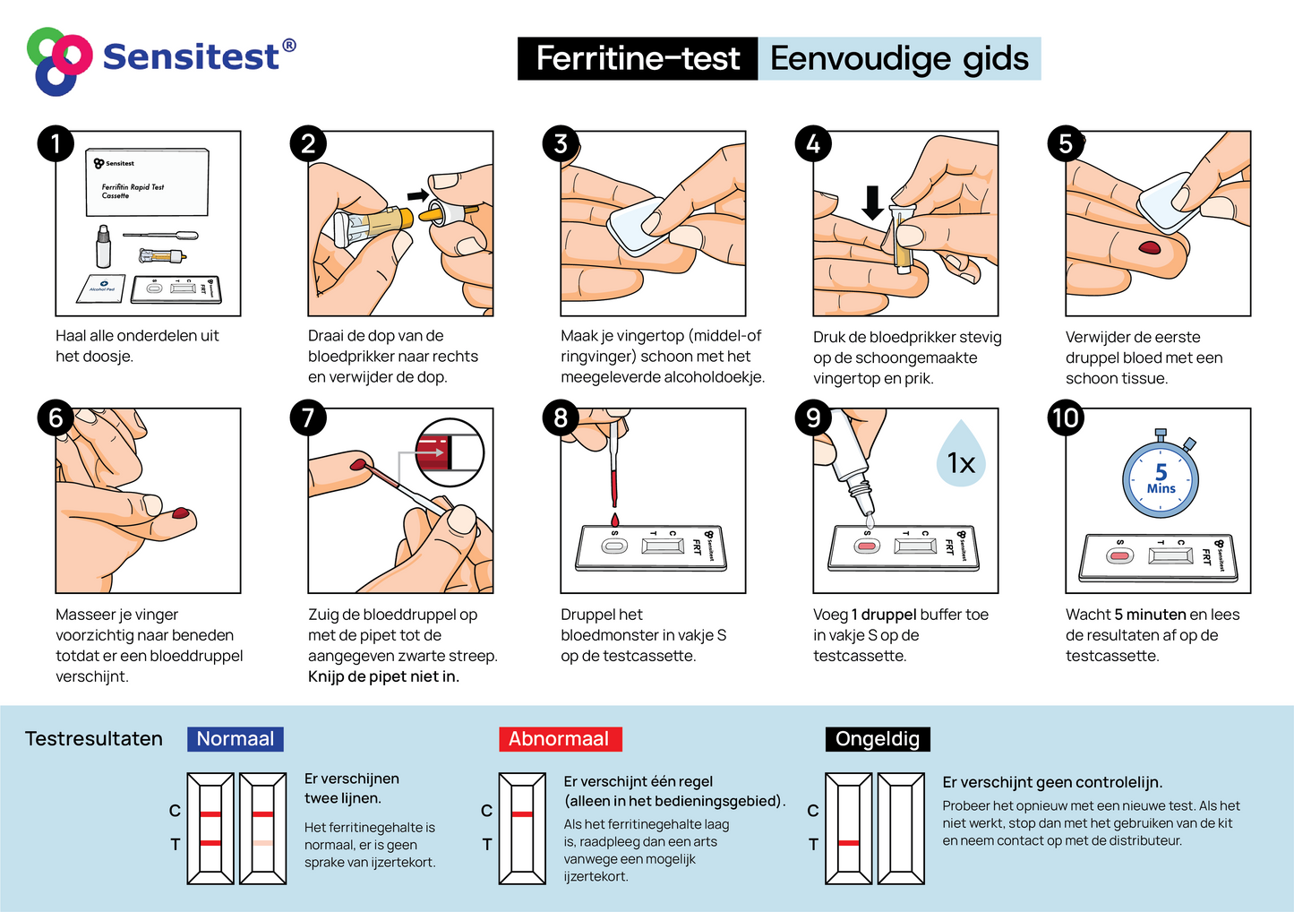 Sensitest Ferritine (ijzertest) zelftest