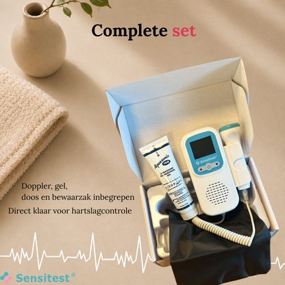 Sensitest Fetal Doppler Babyhartje Monitor – Inclusief Aquasonic Ultrasound Gel 60g