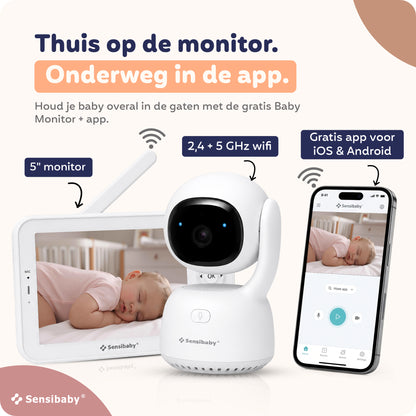 Slimme AI Camera met App, 355° Draaibaar, AI Detectie & Gratis 64GB SD-Kaart