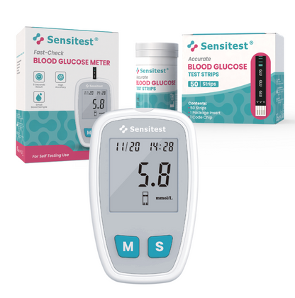 Sensitest Bloedsuikermeter compleet pakket met teststrips en lancetten