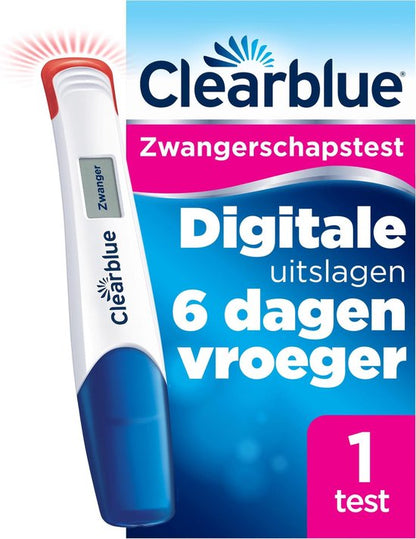 Clearblue Digitale Zwangerschapstest Ultravroeg – 1 Test – Tot 6 Dagen Vóór NOD