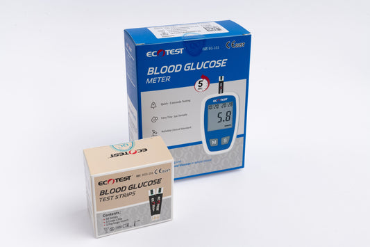 Bloedsuikermeter Compleet pakket met Teststrips en Lancetten
