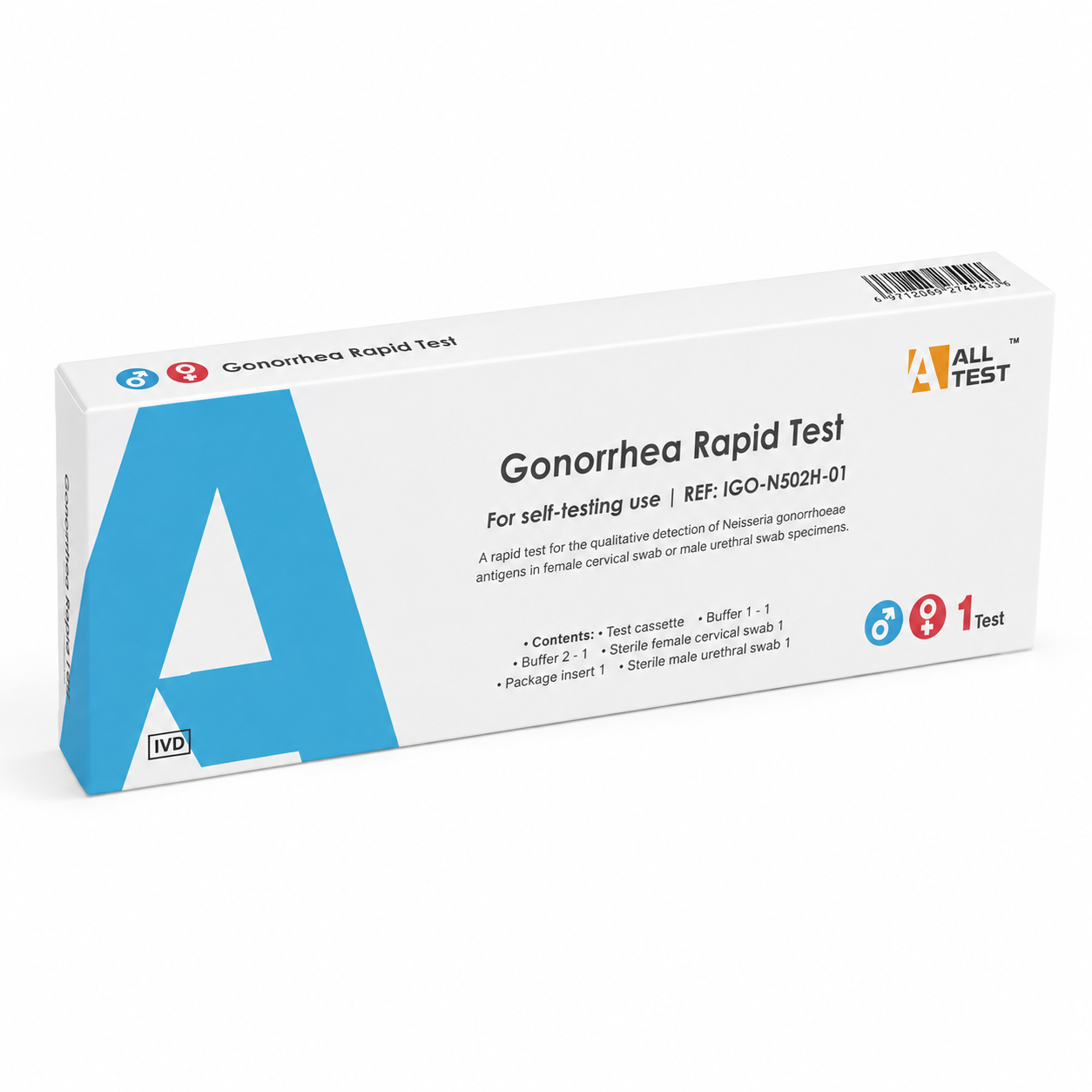 Sensitest Gonorrhea Zelftest – SOA Test voor Mannen en Vrouwen – Uitslag binnen 10 Minuten