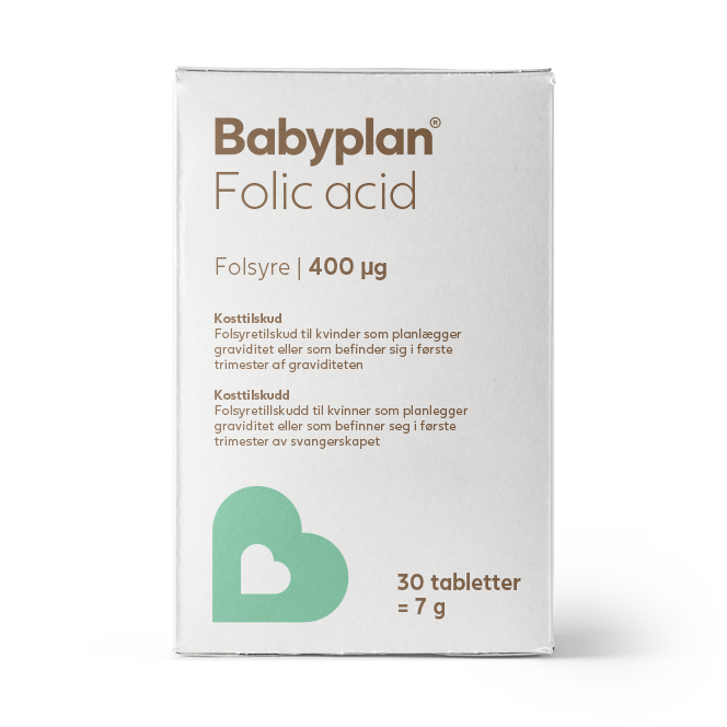 Babyplan Foliumzuur 400 mcg – 90 Tabletten – Kinderwens & Zwangerschap