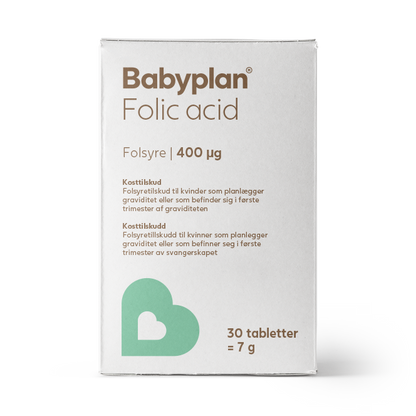 Babyplan Foliumzuur 400 mcg – 90 Tabletten – Kinderwens & Zwangerschap