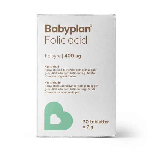Babyplan Foliumzuur 400 mcg – 90 Tabletten – Kinderwens & Zwangerschap