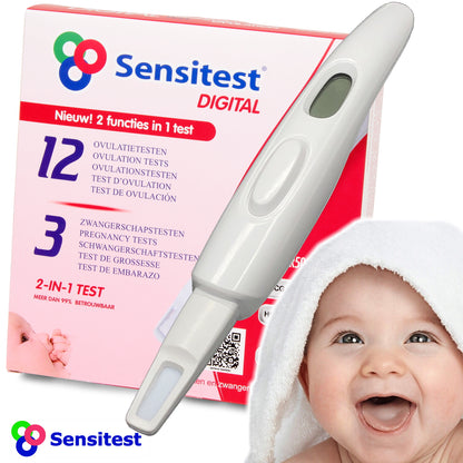 Sensitest digitale 12 ovulatietesten en 3 zwangerschapstesten