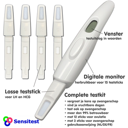 Sensitest digitale 12 ovulatietesten en 3 zwangerschapstesten