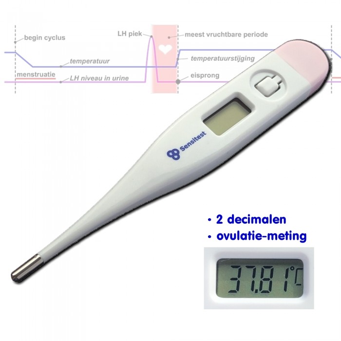 aspect goedkeuren dun Digitale ovulatie thermometer geheugen en 2 decimalen nauwkeurig € 5,99 |  Sensitest