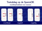 De mogelijke testuitslagen op de Sperm OK cassette.