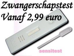 Zwangerschapstest type cassette al vanaf 2,99 euro.