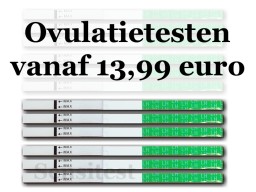 Je hebt al een pakket met extra gevoelige ovulatietesten vanaf 12,99 euro.